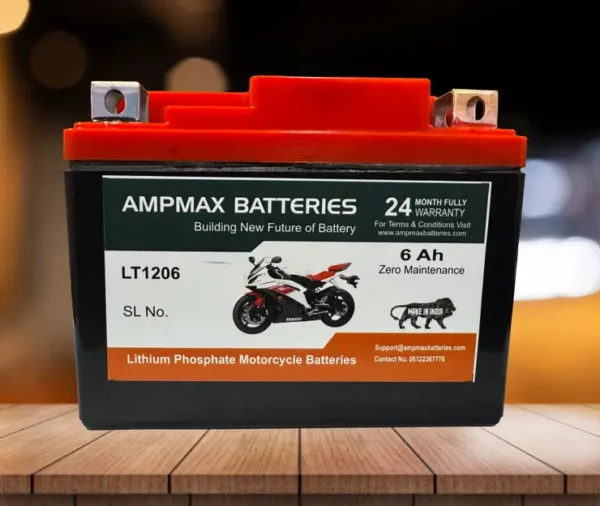 12V 6Ah LT1206 Lithium Phosphate Motorcycle Battery
