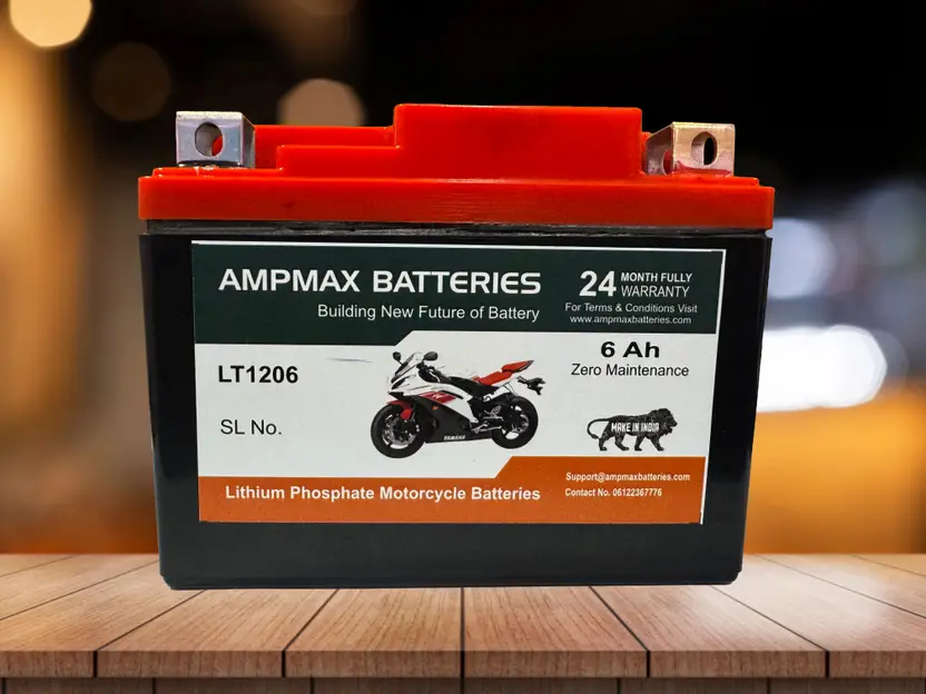 Ampmax Bike Battery LT1206 Lithium  Battery  (12.8 V)